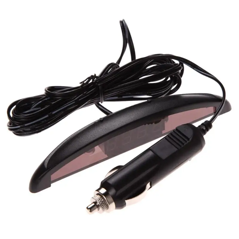 VODOOL Automobile Clock Car Luminous LED Digital Auto Clock Electronic Clock with 12V LED Digital Thermometer Voltmeter Car