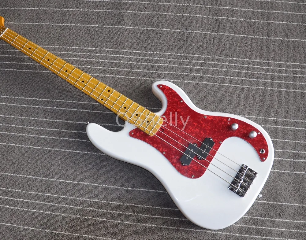 Высококачественный QShelly custom 4 струны p bass винтажный кленовый шейный