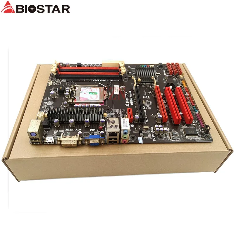 original Used Desktop motherboard For BIOSTAR H55A+ H55 support LGA 1156 4*DDR3 support 16G 6*SATA2 USB2.0 ATX h55 atx lga 1156 computer motherboard w vga usb 2 0 pci multicolored