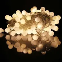 20 м 200 матовый шар теплый белый светодиодный гирлянда Свадебная вечеринка Фея Рождество свет