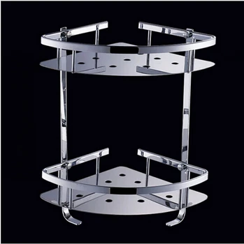 

Hot sale Wall Mounted Chrome Stainless Steel Bathroom Soap Dish Bath Shower Shelf Bath Shampoo Holder Basket Holder Corner shelf