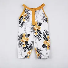 PUDCOCO, американский запас, комбинезоны для новорожденных девочек, одежда без рукавов с цветочным рисунком, комбинезон, летний модный пляжный костюм, От 0 до 4 лет