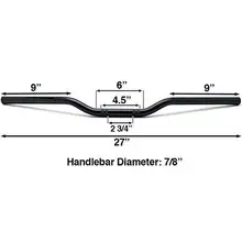Универсальный Ретро руль для мотоцикла 7/" 22 мм европейский стиль для крейсера, гоночного велосипеда, автомобильные аксессуары