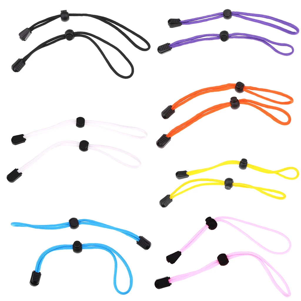 Perfeclan 2Pcs Adjustable Scuba Dive Snorkeling Spare Repair Wrist Lanyard Strap Guitar Instrument Cable