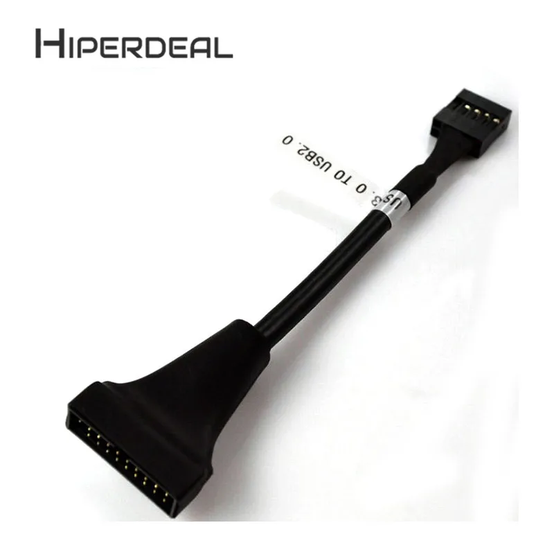 HIPERDEAL Новый USB 2 0 9Pin корпус папа к материнской плате 3 20pin женский кабель плата