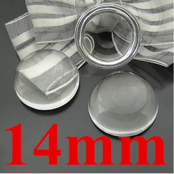 

200pc 14mm half ball Clear Transparent Flat Clear drop Domed Magnifying Glass Cabochon Insert tray pendant cover DIY bead G051B