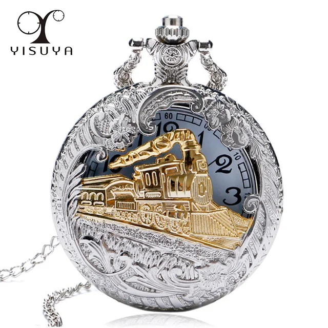 2018 New Train Locomotive Engine Pattern Hollow Cover Design Pocket Watch Neckla 2018 New Train Locomotive Engine Pattern Hollow Cover Design Pocket Watch Neckla
