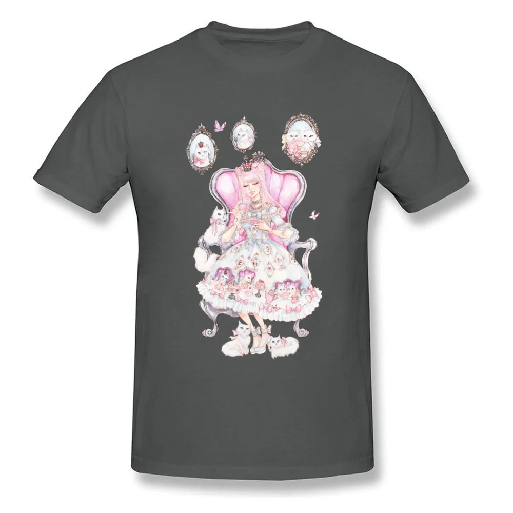 Cats Tea Party 100% Cotton Tees for Men Casual T-Shirt Birthday Funky Round Neck Tee Shirt Short Sleeve Free Shipping Cats Tea Party carbon