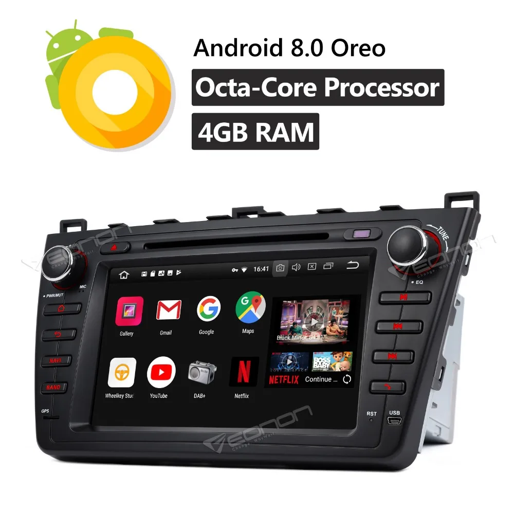 

GA9198B 8" Android 8.0 Octa Core Car DVD Stereo GPS Navigation Bluetooth WIFI 4G FM Touch Screen MP3 OBD2 for Mazda 6 2009-2012