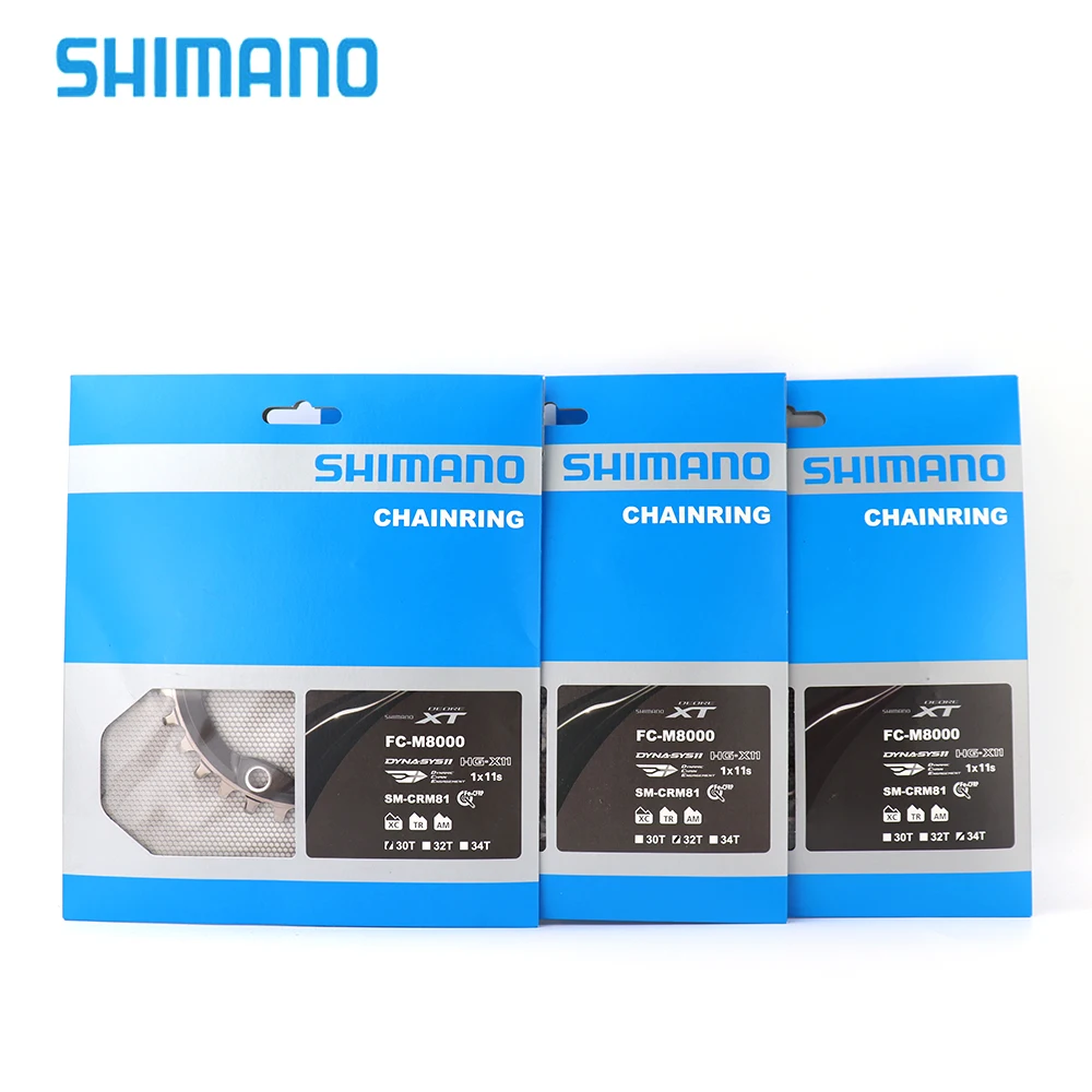 Shimano XT SM-CRM81 M8000 96BCD широкая и узкая велосипедная цепь, кривошипная цепь bcd96 30T 32T 34T Crown MTB велосипедная цепь колеса