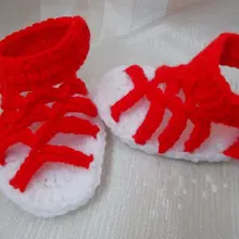 Вязаные крючком детские сандалии к детская обувь ручной работы; женские летние босоножки