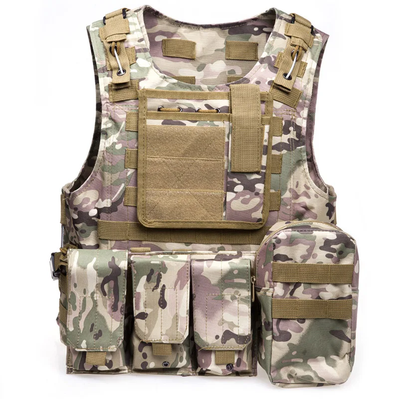 Камуфляжный охотничий военный тактический жилет Wargame Body Molle Armor армейский охотничий жилет CS Уличное оборудование джунглей с 5 цветами - Цвет: E Style