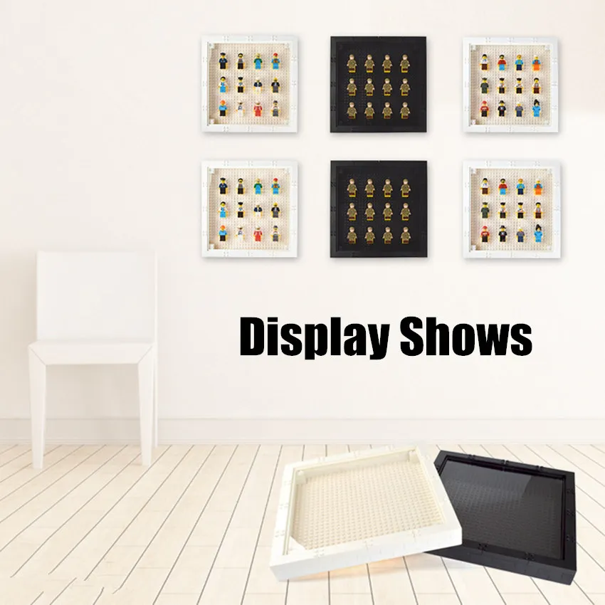 

New 32X32 DOTS Display Mini box case ironman fit legoings figures shows city display Building Block Bricks kid Toy gift