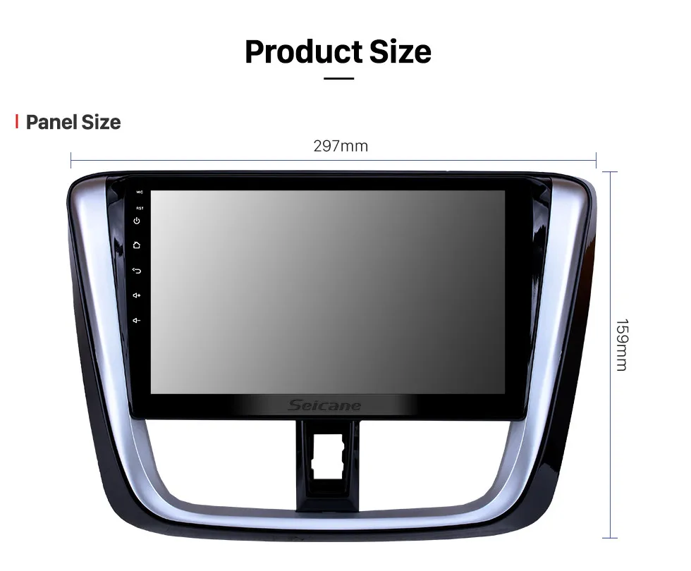 Clearance Seicane Android 8.1/7.1 10.1" 2Din Car Radio Stereo GPS Multimedia Player Touchscreen Head Unit For 2014-2017 TOYOTA VIOS Yaris 15
