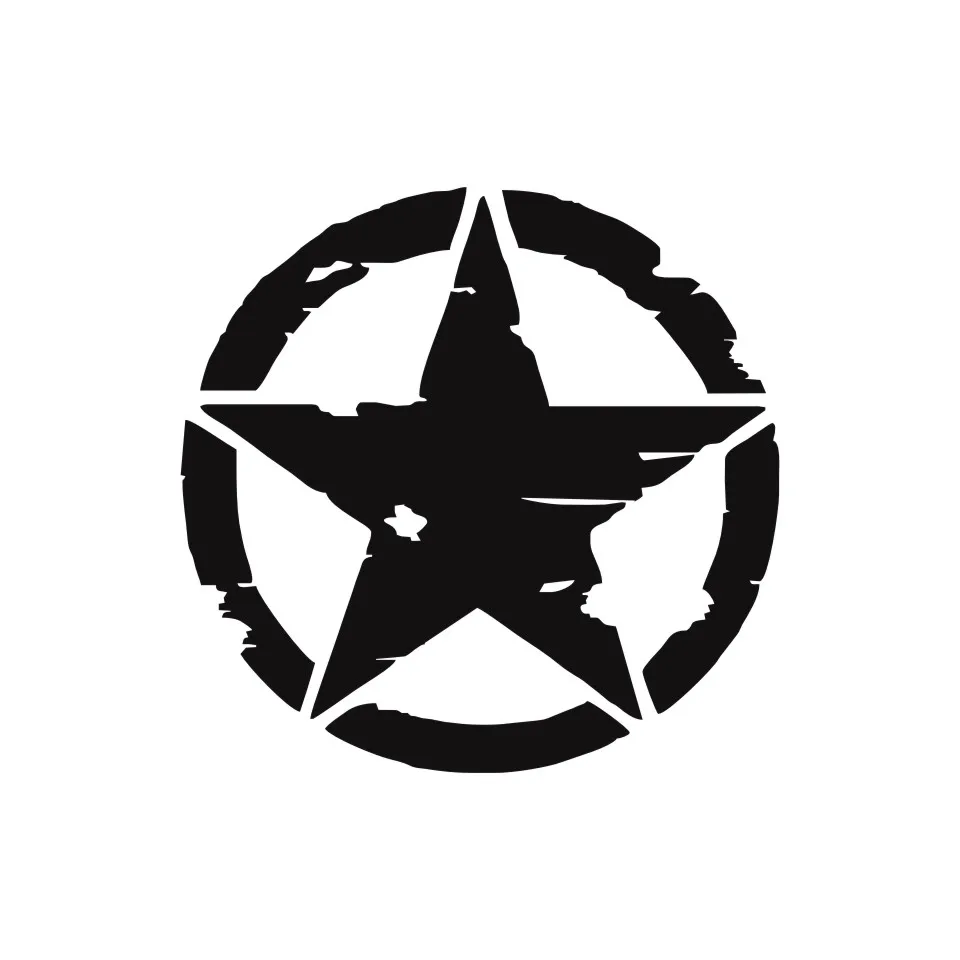 Anycuros ARMY Star Graphic Decals Motorcycle Car Stickers Vinyl Car-styling 15cm15cm  (2)