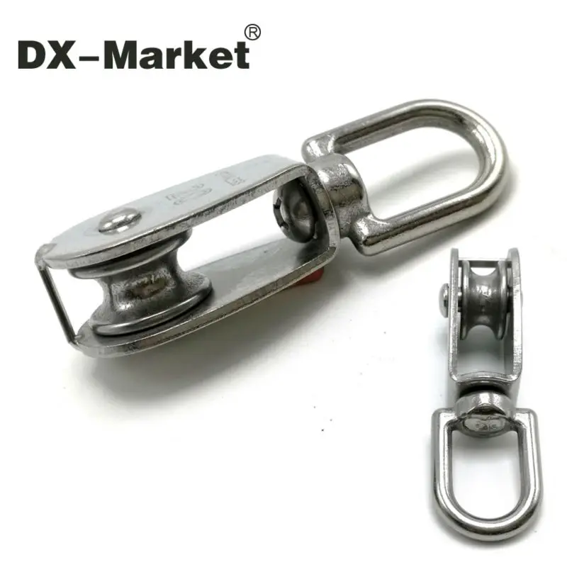 m100 , sus304 Stainless Steel Single Wheel Swivel Lifting Rope Pulley