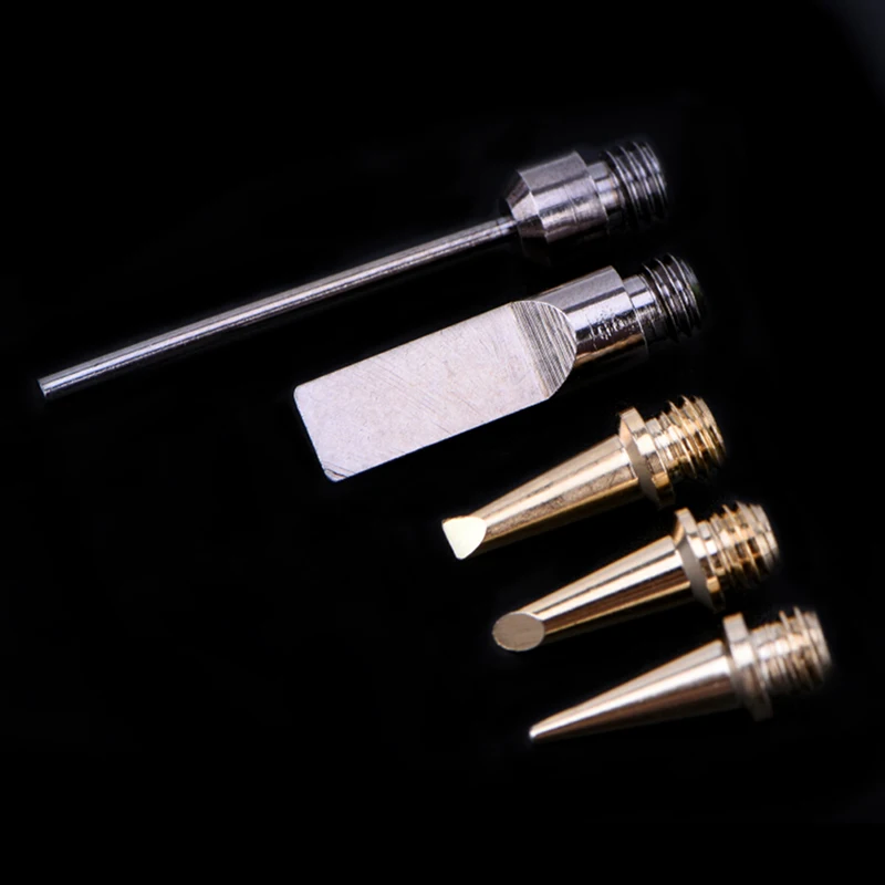 

5Pcs/Set Self-Ignition Gas Soldering Iron Cordless Welding Torch Kit Tool Fit for HS-1115K Ignition Butane Soldering Iron tip