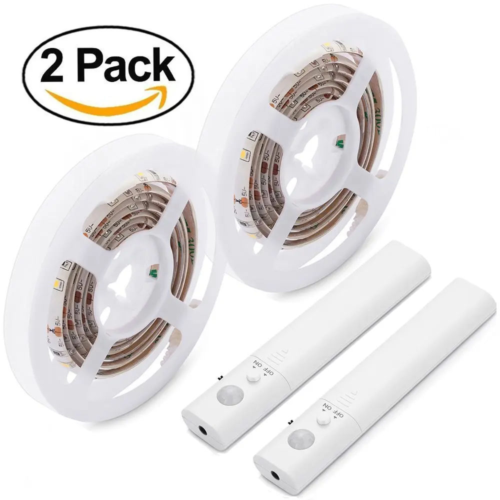 LED Dual Mode Motion Night Light, Flexible LED Strip with Motion Sensor Closet Light for Bedroom