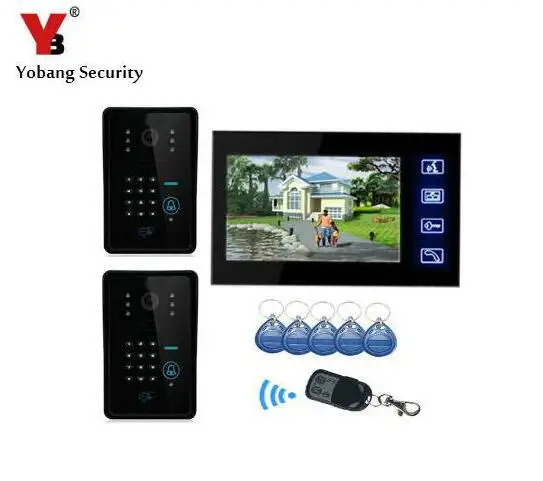 Yobang Security-7\Password Video Door Phone Remote Control Interphone Visiophone Touch Screen Door Camera Surveilliance Monitor