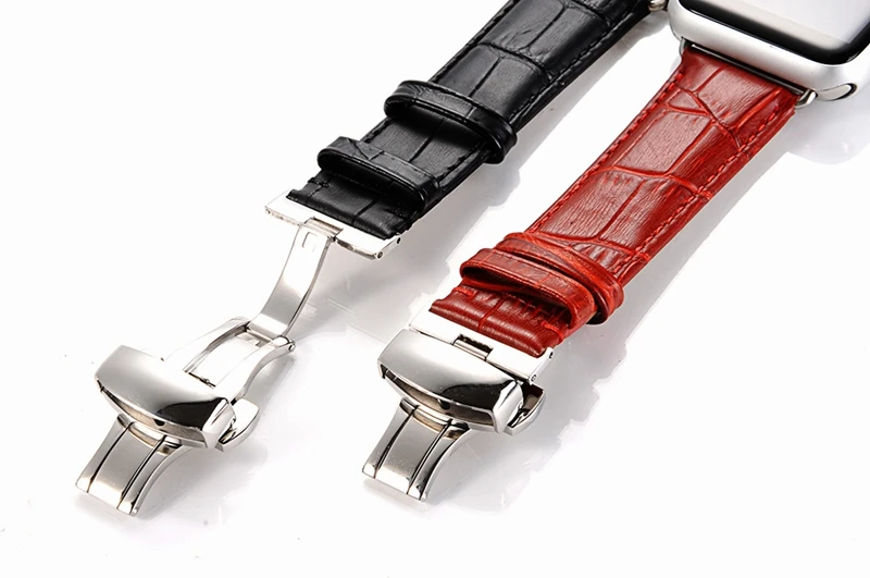 LPWHH Crocodile Leather For Apple Watch Bands 42mm 38mm For Apple Watches Series 4 3 2 1 Metal Buckle Watchband Strap Wristwatch LPWHH Crocodile Leather For Apple Watch Bands 42mm 38mm For Apple Watches Series 4 3 2 1 Metal Buckle Watchband Strap Wristwatch