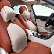 Подголовник автомобиля+ подушка для шеи памяти хлопок для поясничного зависимого транспортного средства удобные пропускающие воздух подушка для сиденья