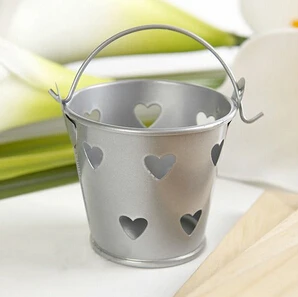 20 шт./партия сердце-образный лазерная резка жестяные подарочные коробки, LD01 - Цвет: silver