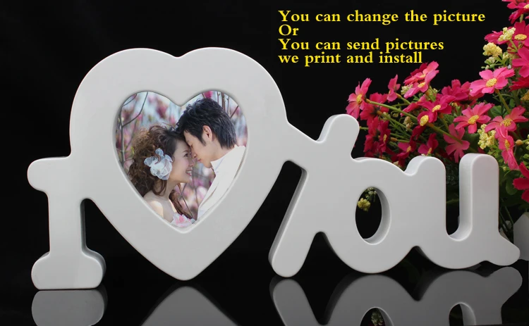 

2016 best selling Artificial wood letter photo frame for Wedding decoration numbers Photo Props 3D Wall stickers