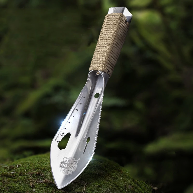 

Multi-Purpose Tactical OUTDOOR Shovel Camping With Sawtooth Hex Wrench Ruler Digging Trowel Knife Spear EDC Survival Tools