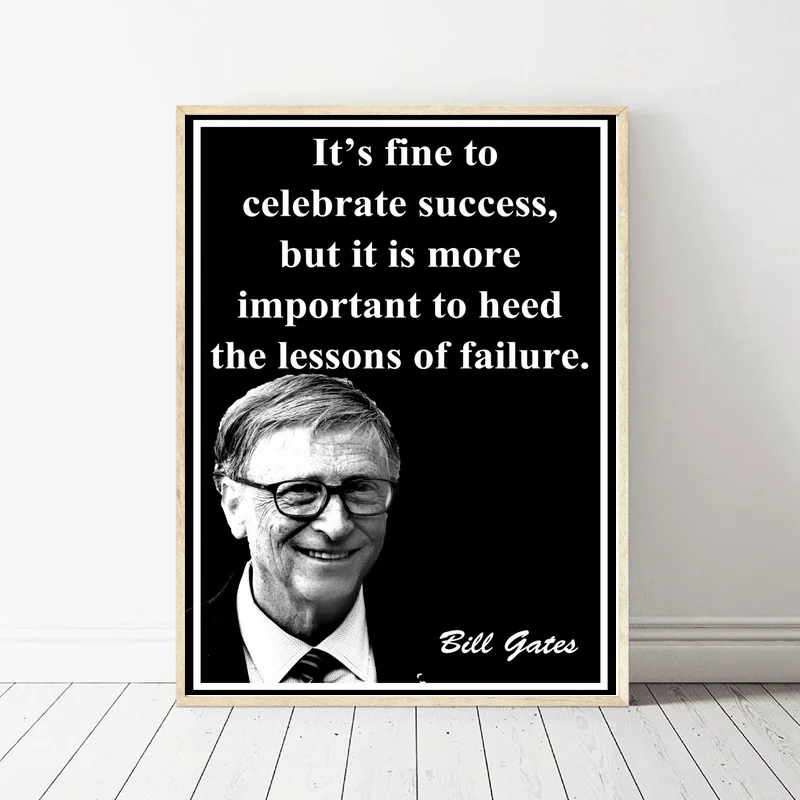 

Bill Gates Quote Modern Home Decor Canvas Painting Art Print Wall Picture