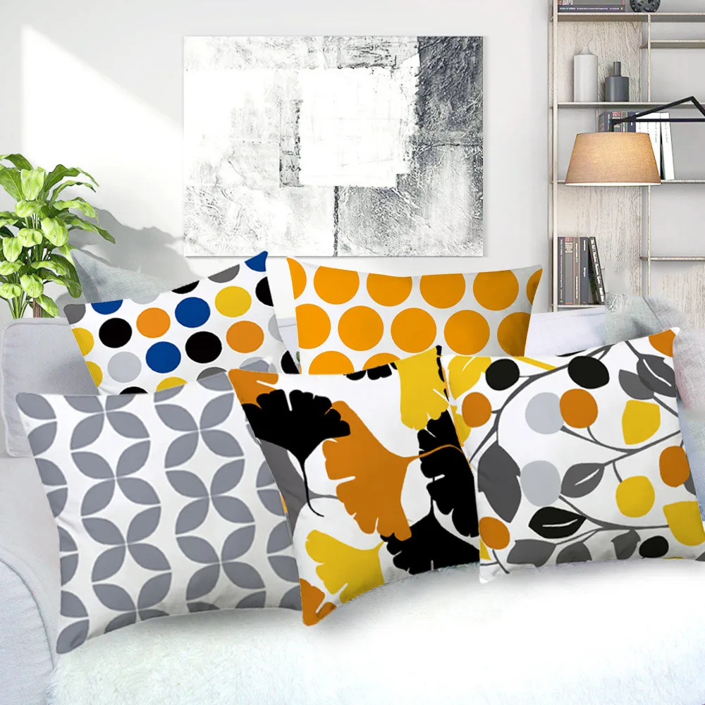 

Cojines Pineapple Leaf Yellow Throw Pillow Case Car Waist Cushion Cover Home Decor Kussenhoes Housse de Coussin Pillowcases 15