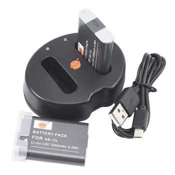 

DSTE 2x nb-12l NB-12L Camera Battery with Dual USB Port Charger for Canon LEGRIA mini X PowerShot N100 G1 X Mark II Camera