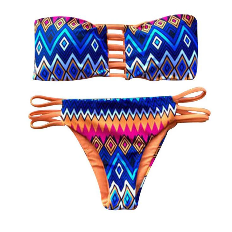 

2019 Sexy Floral print swimwear women bikini set swimsuit beach bathing suit Push Up Female M226