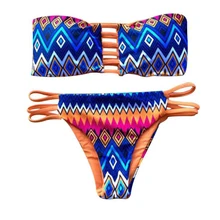2019 Sexy Floral print swimwear women bikini set swimsuit beach bathing suit Push Up Female M226 2017 sexy push up women bikini set 3 pieces floral print swimwear high neck female bandage swimsuit bikini set with cover up