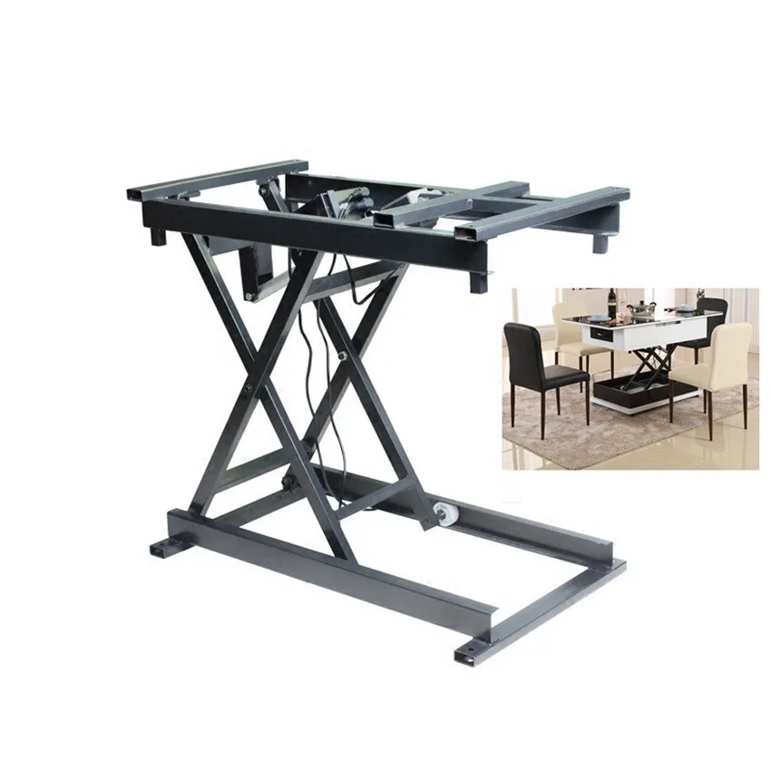 

B12 electric tea table elevator dining table iron rack wireless remote control multi-functional upgrade hardware support frame t