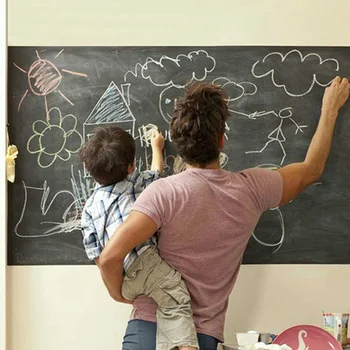 

45cm X 200cm Chalk Board Blackboard Stickers Removable Vinyl Draw Decor Mural Decals Art Chalkboard Wall Sticker Kids Rooms