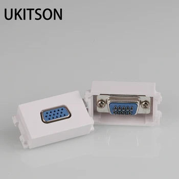 

Welding 15pins VGA PC Slot Module 23x36mm Socket Suit For Computer Laptop Faceplate Panel