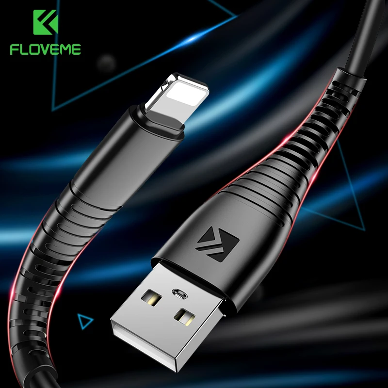 Floveme USB кабель для iPhone кабель X XS Max 8 7 Plus зарядное устройство для Cargador iPhone для Lightning-usb Зарядный провод телефонные кабели