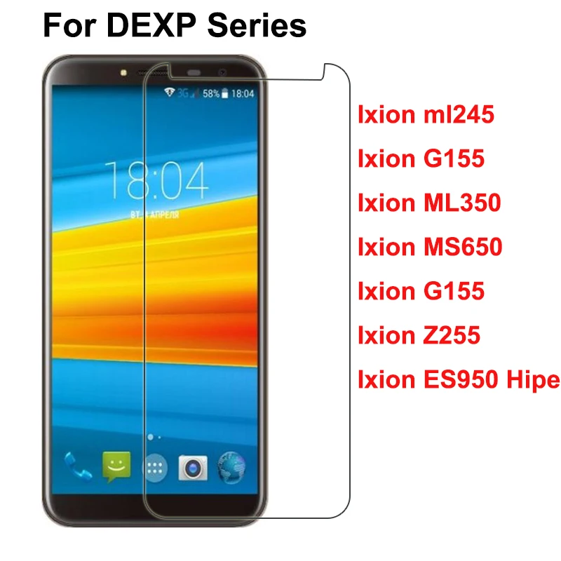 

For DEXP Ixion ML245 Electron Tempered Glass Screen Protector For Dexp ixion ML150 ML350 MS650 G155 Z255 ES950 Protective Film