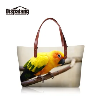 

Dispalang Women Handbags Parrot Animal Print Casual Messenger Bag Large Capacity Women Bag Female Totes Bolsas Shoulder Bag