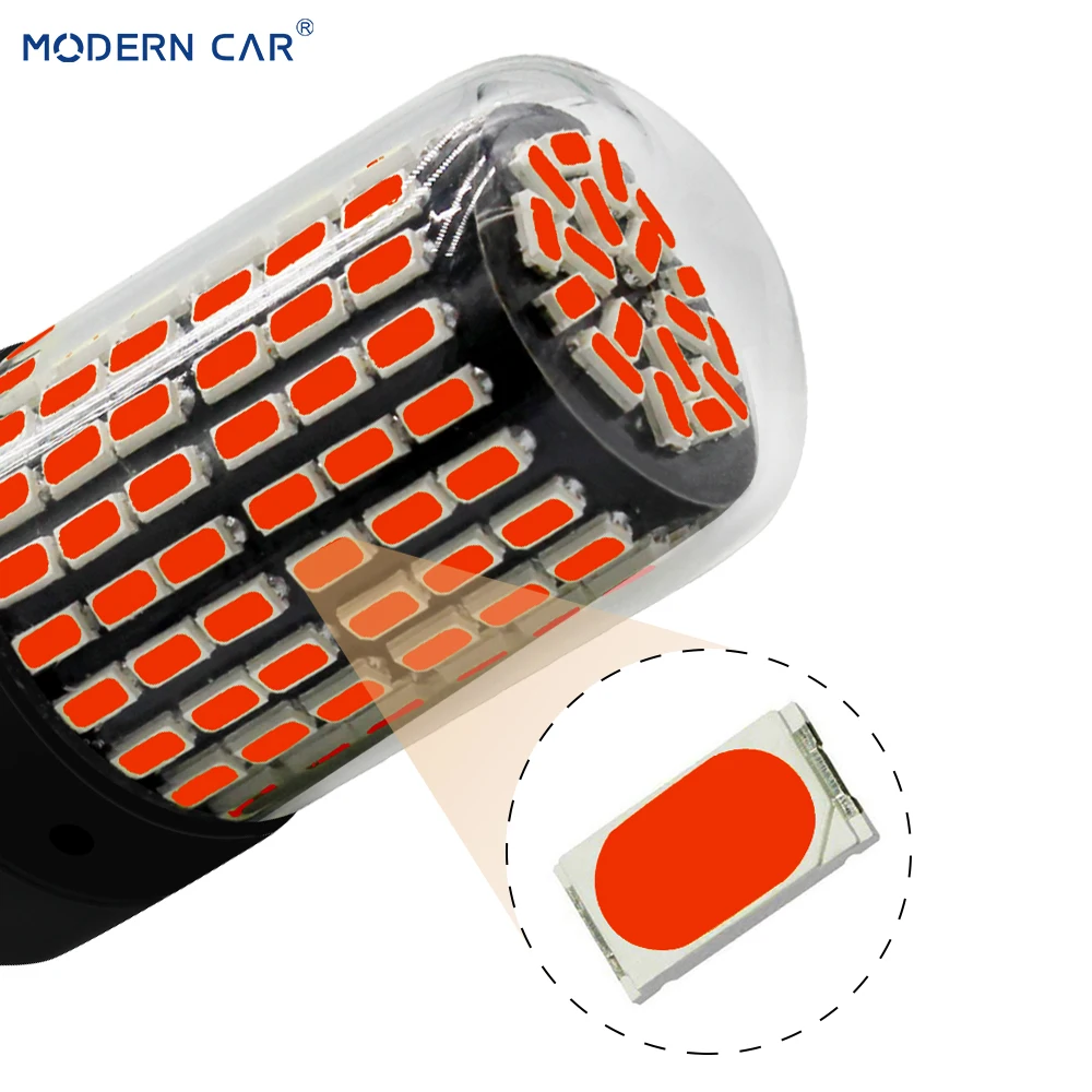 Светодиодные лампы T20 7440 W21W 3014 144smd CanBus 1156 BA15S P21W BAU15S PY21W|Сигнальная лампа| |