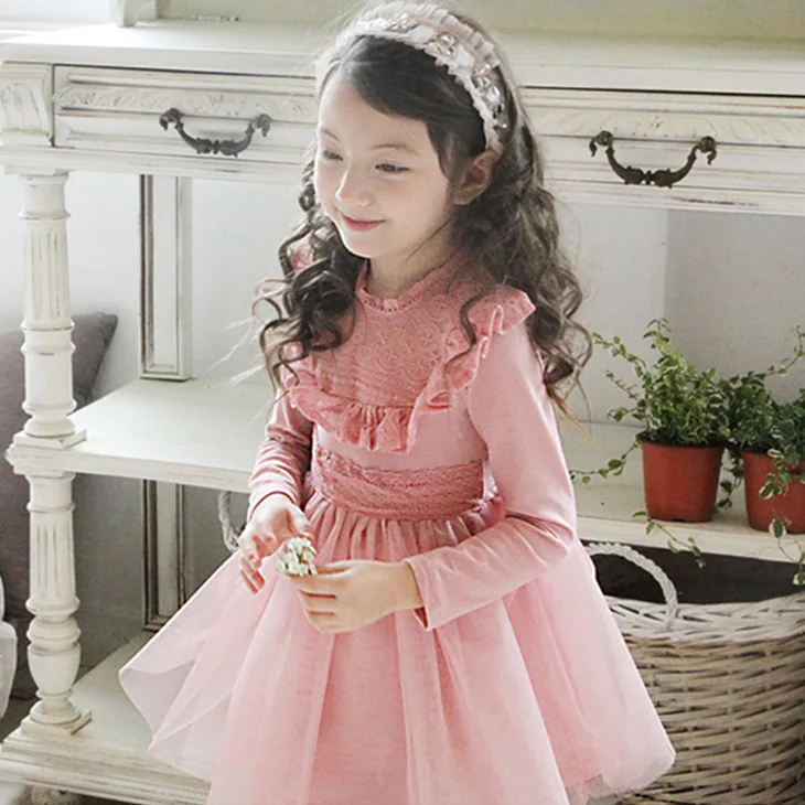 Child Baby Girl Lace Tutu Dress Kids Clothing Korean Style Sweet