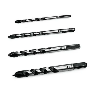 

4pcs Glass Drill Bit Set Triangle Shank Drywall Tools
