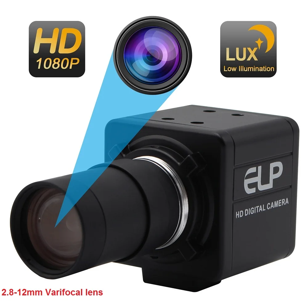 H.264 1080P Низкая освещенность 0.01Lux sony IMX322 промышленная USB веб-камера HD с CCTV варифокальный объектив 2,8-12 мм для Win7 Win8