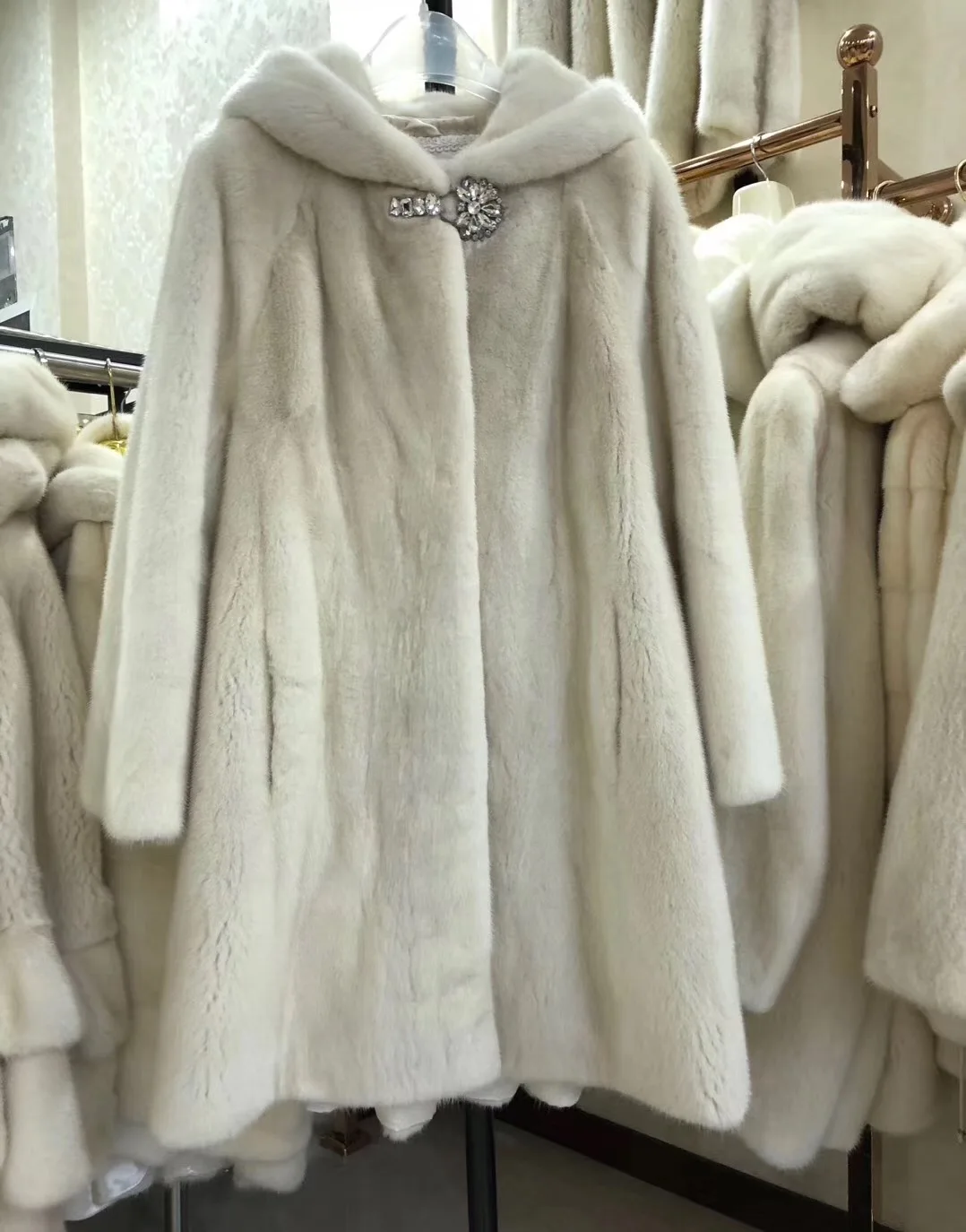 Outwear Hiver Capuchon Femmes Manteau Naturel À De Vison Nouvelles Fourrure 2018 Réel L5Aqj3R4