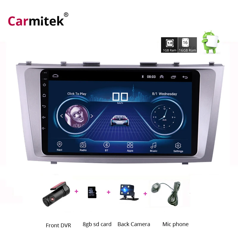 2G + 32G Android 8,1 4G auto Radio Multimedia reproductor de vídeo de navegación GPS WiFi 2 din para toyota Camry 40 50 2006-2011 no dvd