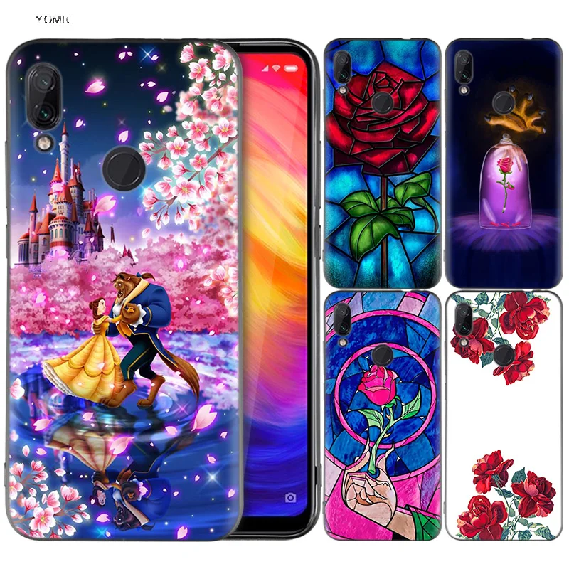 

Silicone Coque Case for Xiaomi Redmi Note 7 6 5 Pro Mi A1 A2 8 Lite 9 GO Poco F1 S2 4 4X Plus Beauty And The Beast