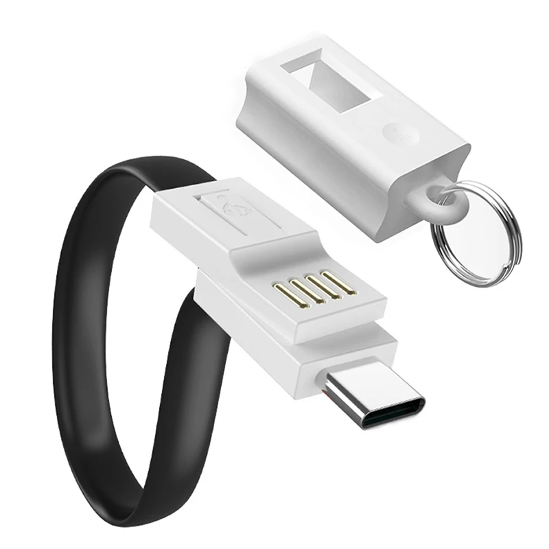 

Mini Keychain USB Cable For iPhone Lighting Type C Micro usb Charge Cord Power bank Accessory Portable Charging Data Short Wire