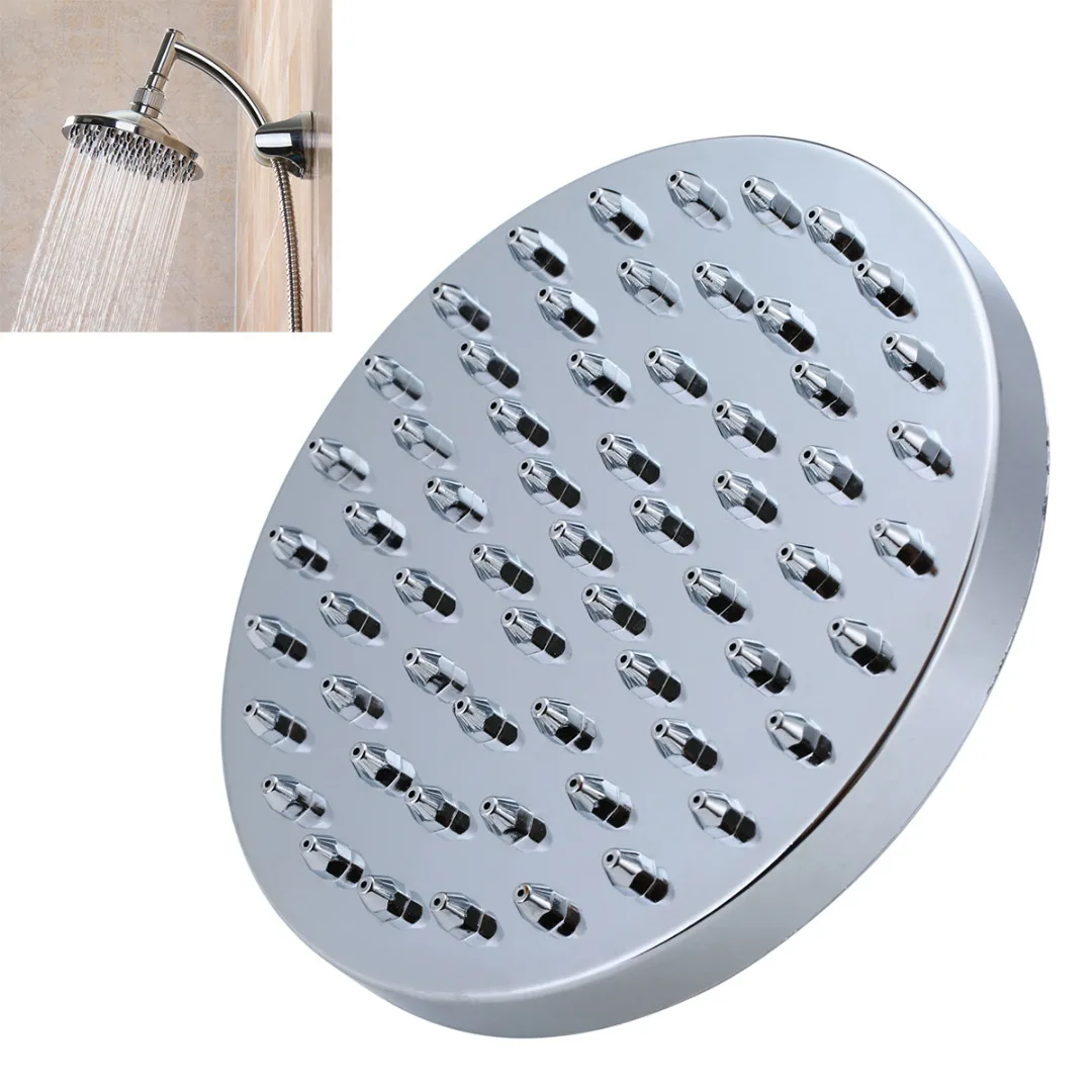 Mayitr 6 Inch Large Rain Round Top Shower Head Chrome Finish With Swivel Ball Connection For Bathroom Hardware Supplies