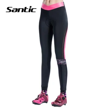 

Santic 2018 Summer Spring Cycling Pants Women 4D Sponge Coolmax Padded Downhill Bicycle Pants Breathable Bike Troursers Tights
