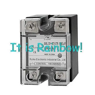 

Free Shipping Input 150-350V AC Output 24-480V AC SSR Solid State Relay 40A